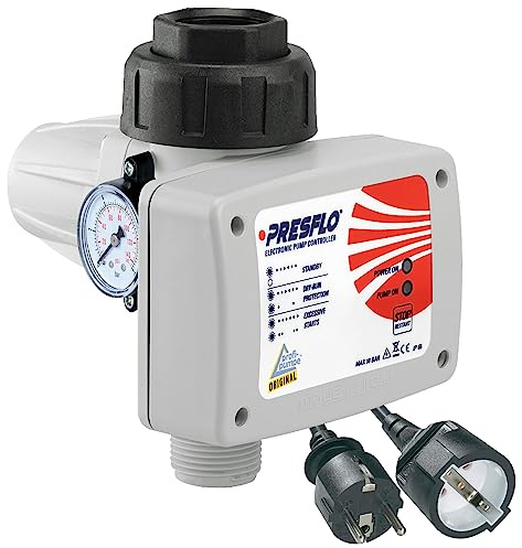 Pumpensteuerung Druckschalter Druckwächter PRESFLO-2® Automatic-Controller Durchflusswächter verkabelt für Hauswasserwerk, Pumpe Brunnenpumpe, Kreiselpumpe, Tauchpumpe, Tiefbrunnenpumpe