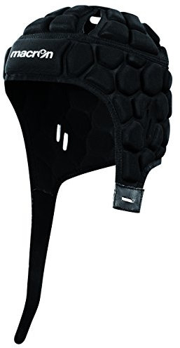 Macron via Sportkluft Helmet XE Rugby-Kopfschutz · mit Schutz-Polsterung (schwarz, XL/XXL)