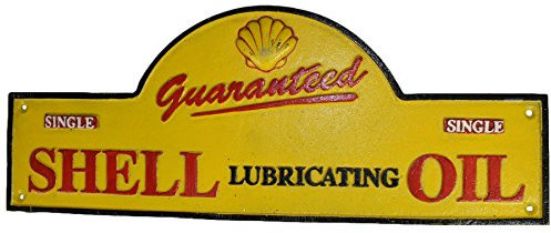 Shell Oil signe Porte fonte Plaque murale Garage Garage Atelier Essence Clôture