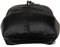 LOLUNA® Porte-Monnaie Femme Cuir véritable Agneau Souple - Fermoir Clic Clac et Compartiment Fermeture - Couleurs au Choix - Noir