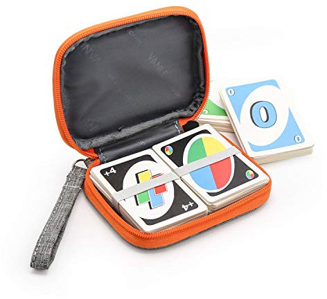 YSAGi UNO Case, Waterproof and Scratch Resistant Card Holder, Playing Card Box Holds up to 150 pcs, UNO Compatible Carrying Case for Outdoor Games or Camping, Grey