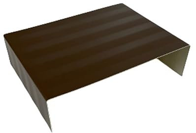 Mauerabdeckung Attika Blech UDS Verbinder Verbindungstück (Braun, Zuschnitt 33 cm)