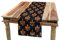 ABAKUHAUS Fleur De Lis Tischläufer, Victorian Gothic, Esszimmer Küche Rechteckiger Dekorativer Tischläufer, 40 x 300 cm, Orange Blau