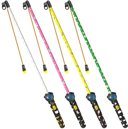 4er LED Laternenstab Elektrisch 50cm für St Martin,Sankt Martin Laterne Kinder Elektrischer Stab für Laternenumzüge,Martinsumzüge,Halloween-Stil 1