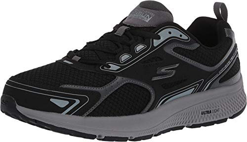 Skechers Herren Go Run Consistent Sneaker, Schwarz, 44.5 EU Weit