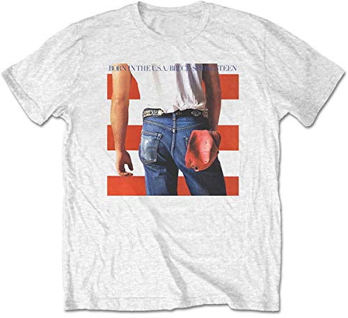 Bruce Springsteen SPRINGTS02MW03 T-Shirt, White, Large