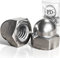 PD® Dadi cappuccio M10 (DIN 1587) | Dado a cappuccio in acciaio inox A4 V4A | Dadi calotta di protezione in forma elevata per viti, barre filettate e bulloni filettati | 50 pezzi