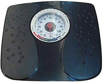YZJJ mechanische Personenwaage, Personenwaage analog, im Retro-Design - analoge Waage, bis max. 120 kg(Mechanische Waage im klassischen Doktorwaagen-Design, Metall-Korpus, rutschfeste Wiegefläche)