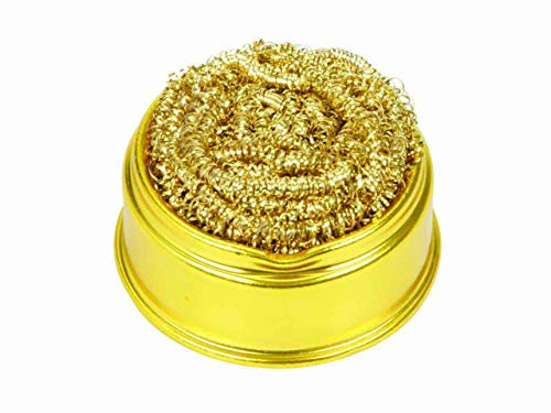 Soldering Iron Tip Cleaner Brass Wire Ball with Base Holder
