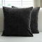 Encasa XO Chenille Kissenbezüge Set von 2 | Black - (24x24) (60x60 cm) | Dekorative Akzent Quadratische Wurfkissenbezüge Für Couch, Heimdekoration, Sofa