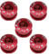 The Lord of the Tools 5pcs M8 Bicycle Crankset Single Chainring Chainwheel Bolts & Nuts Kit Red 7075 Aluminum Alloy MTB Disc Screws For Road Bike Mountain Bike