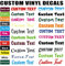 Car Stickers and Decals Personalised Vinyl Stickers Custom Car Decals Design Your Own Name,20 Fonts,12 Colors,Multi Sizes, Vinyl Name Stickers for Walls,Motorhome,Glass,Mirror,Windows,Water Bottle