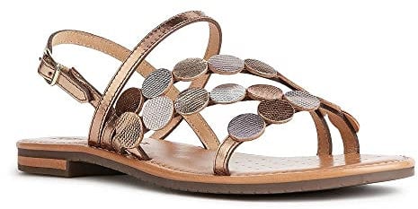 Geox Damen Sozy X Sandalen, Bronze, 39 EU