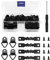 QWORK® 251 Pzi Ganci per Quadri Muro, 50 x Ganci a D, 50 x Ganci Seghettato, 150 x Viti e 1 x Cacciavite, Kit per Appendere Quadri Nero