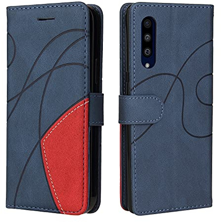 Fatcatparadise Kompatibel mit LG G9 / Velvet / G900 Hülle, Leder PU Brieftasche Handyhülle Flip Case Silikon Bumper Schutzhülle Klapphülle. Lederhülle mit Kartenfächern und Standfunktion (Blau)