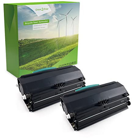 Green2Print Toner Doppelpack, 2 Kartuschen 2X 3500 Seiten ersetzt Lexmark E260A11E, E260A21E passend für Lexmark E260D, E260DN, E260, E360D, E360DN, E460DW, E460DN, E462DTN