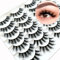 14 paires de faux cils 3D en œil de chat, cils dramatiques à volume moelleux, faux cils en œil de chat aspect naturel, cils de maquillage en faux vison faits à la main réutilisables (01-D807)