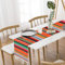 Mexikanischer Tischläufer 35 x 215cm Serape Tischläufer mit Quasten Baumwolle Mexikanische gestreifte Tischdecke Mexikanischer Karneval Hochzeits Partydekor Mexikanische Stranddecke Tisch Dekor (A)