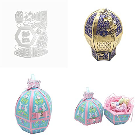Sredwtk Osterei Stanzschablonen Schachteln Ostern Stanzschablonen Box Geschenkbox Metall Prägeschablonen Boxen Cutting Dies für DIY Scrapbooking Boxen Karten Handwerk