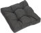 Beautissu Outdoor Loungekissen 70x70cm – Bequemes Sitzkissen 10cm dick Polster Sitzauflage Schmutz- & Wasserabweisend Gartenkissen Gartenmöbel Rattan Lounge Auflage Anthrazit – BeauFlair