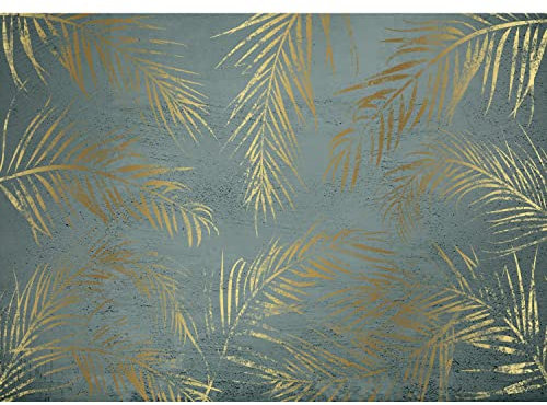 Runa Art Fototapete Blätter 352 x 250 cm Vlies Tapeten XXL Moderne Wandtapete Wohnzimmer Schlafzimmer Grün 9586011a