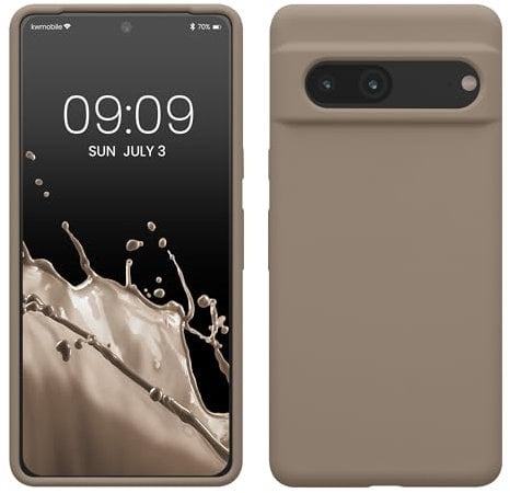 kwmobile Case Compatible with Google Pixel 7 Case - TPU Silicone Phone Cover with Soft Finish - Taupe