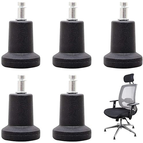 Itian 5 Piezas Patas Fijas para Silla de Oficina, Silla de Oficina Tope de Deslizadores, Ruedas Giratorias Fijas de Repuesto, para una Silla de Oficina Giratoria