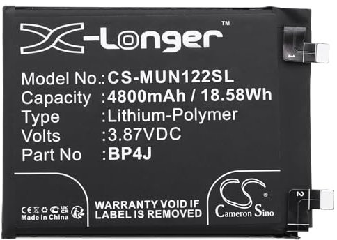 Cameron Sino Ersatz Akku für for Redmi 22101316UCP, 22101316UP, Note 12 5G, Note 12 Pro+ 5G PN:Redmi BP4J 4800mAh / 18.58Wh