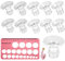 Flange Inserts 13/15/17/19/21mm 5 Size 10pcs Silicone Breast Pump Flange Insert with Double-Sided Nipple Ruler Electric Breast Pump Parts Replace