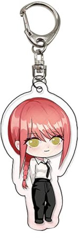 acsewater Anime Chainsaw Man Makima Keychain Cute Jewellery Accessories Pochita Power Aki Pendant Ornament Keyring Bag Car Key Novelty Gift