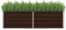 KOIECETA Hochbeet Pflanzkübel Blumenkasten Garten Pflanzkasten Terrassen Gemüsebeet Gartenbeet Pflanzbeet Braun 160 x 40 x 45 cm Verzinkter Stahl