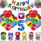 33 Stück Super-helden Deko Geburtstag 5 Jahre, Superhelden Luftballons Geburtstag 5 Jahre, Super-helden Luftballon Kindergeburtstag Deko, Super-held Party Luftballons Dekoration für Kinder