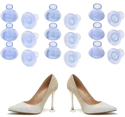 9 Pairs High Heel Protectors, Heel Protectors for Shoes, Shoe Heels Savers, Clear Heel Stoppers, Clear Heel Protectors, High Heel Protectors for Grass Wedding, 3 Sizes