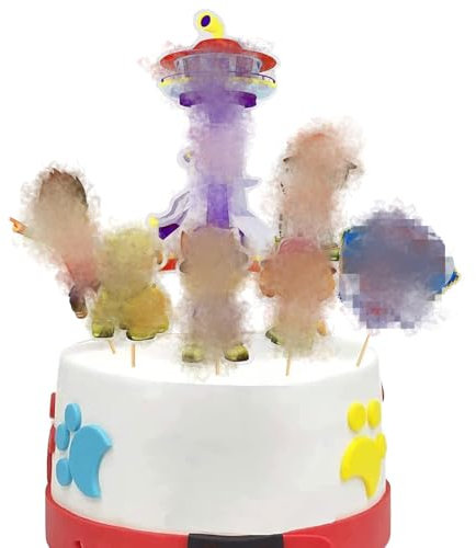 Geburtstag Kuchen Deko, 7 Stück Tortendeko, Cake Toppers, Cupcake Topper Deko, Cute Kuchen Deko, Tortendeko für Jungen und Mädchen für Kindergeburtstag, Babyparty, Party