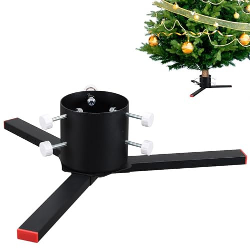 DAKEPOLE Pied Sapin de Noël Stable et Amovible pour Les Troncs D'arbres de Noël Vivants, Nior Support de Sapin de Noël Adapte Jusqu'à 140mm de Diamètre des Arbres