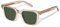 AVAWAY Fashion Polarised Mens Sunglasses UV400 Protection Retro Vintage Acetate Frame Square Shape Eyewear for Driving