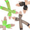 oruola 4 Paar Netzhandschuhe Grün,Lange und Kurze Netzhandschuhe Schwarz,Mesh Fishnet Handschuhe für 80er Jahre Kostüm,Mottoparty,Halloween,Damen und Mädchen