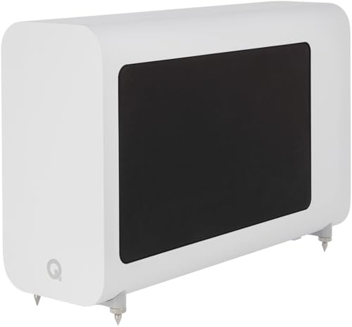 Q Acoustics 3060s Active Subwoofer, SATIN finish to match Q3000c & Q 5000 Speakers - Infinite Baffle Enclosure, 8 Driver, 150 Watt Amplifier - Subwoofers for Home Theatre System (Satin White)