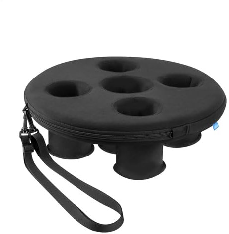 Supporto per bevande da piscina, vassoio galleggiante, vassoio per bevande con 5 fori, porta bevande per vasca idromassaggio, vassoio galleggiante per piscina, spiaggia, spa, vasca idromassaggio,