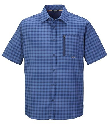 killtec Herren Funktionshemd/Hemd Kurzarm/Outdoorhemd KOS 44 MN WVN SHRT, dunkelblau, 3XL, 42790-000