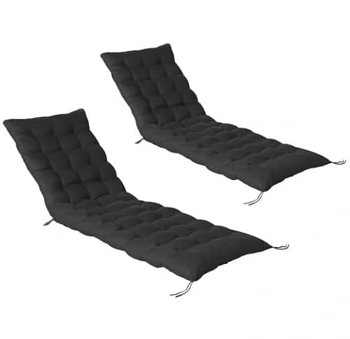 IDMarket - Set di 2 cuscini universali per lettino Adam, 180 cm, colore: nero
