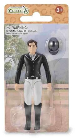Collecta Professioneller Reiter mit Reithelm, Sammelfigur, beweglich, +3 (Deqube 90184279)