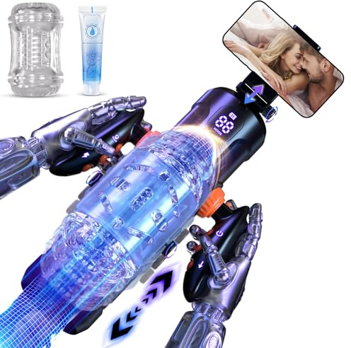 Elektrischer Masturbator Masturbieren für Männer, Automatischer Elektrischer Cup Masturbator Sex Spielzeug für Die Männer mit 5 Teleskopfunktion 10 cm Telescopic,Taschenmuschi Penis Sexspielzeug
