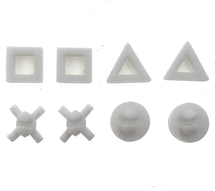 1 jeu de patins en caoutchouc blanc et noir for console Sony PS4 et PS4 PRO(White)