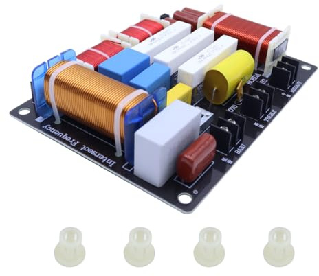 Durlo Fortschrittlicher 3-Wege-Frequenzteiler für Lautsprecher, 4 Klangkombinationen, hohe Mitten, niedrige Impedanz, Schutz- und Induktortechnologie, HiFi-Sound-Frequenzteiler PA-3808