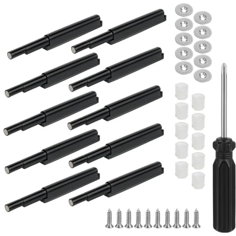 ZUYIST 10 Packs Push to Open Door Catches,Push Door Closer Catches Latches | Latch Release for Kitchen Closet,Door Closing Cabinet,Push Close Drawer Opener,Wardrobe Closure Closer