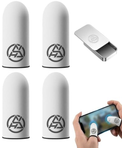 Zeayebsr 2 Paia Finger Sleeves Gaming, Guantini Gaming,Manicotti per Dita da Gioco,Gaming Accessori,Guanti Traspiranti per Touch Screen,Guanti per Le Dita,per Touchscreen,Con scatola portaoggetti(A)