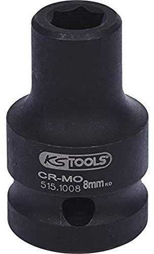KS Tools 515.1009 1/2 Sechskant-Kraft-Stecknuss, kurz, 9mm