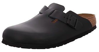 Birkenstock Classic Boston Leder 60193, Clogs, Schwarz (Schwarz 49), 50 EU (14.5 UK)