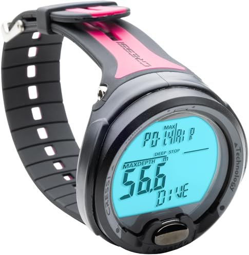 Cressi KS770054 Leonardo Dive Computer, Schwarz/Rosa